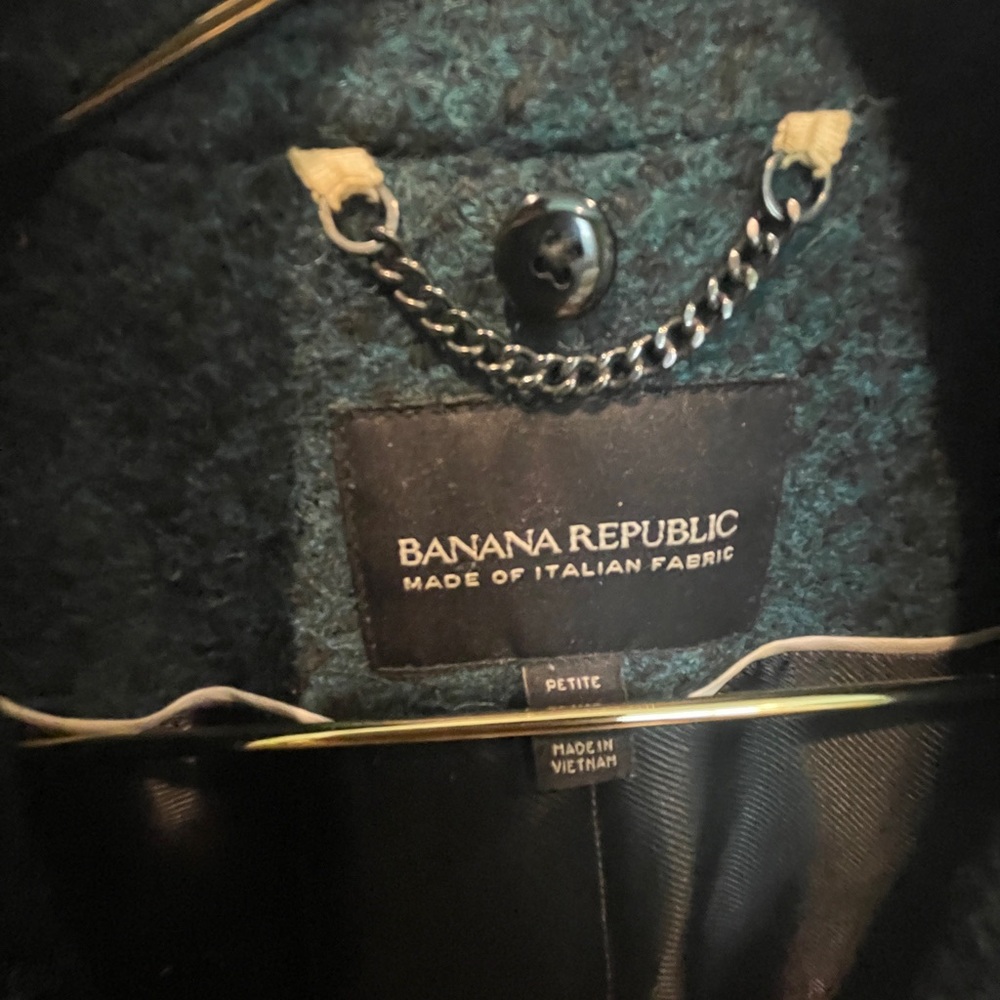 Banana Republic Dark Green Coat made of Italian Fabric